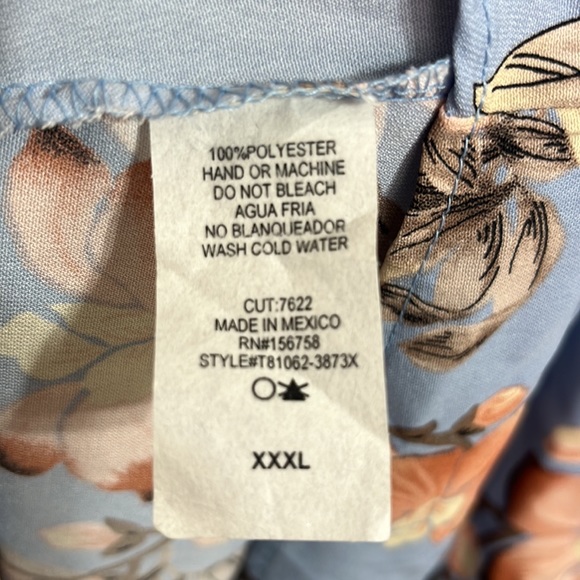 NWT honeyme curvy floral print bell sleeve top XXXL - Picture 8 of 11